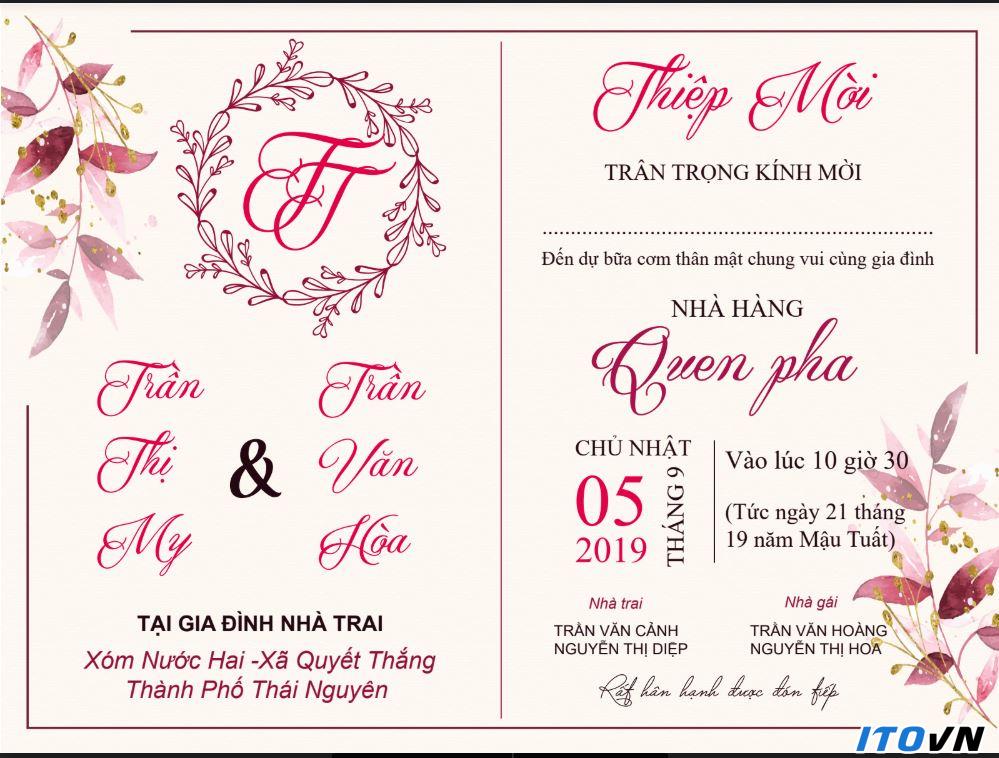 Chi tiết hơn 60 về mẫu thiệp cưới tiếng hoa mới nhất  Tin học Đông Hòa