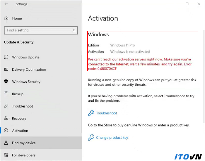 windows11 is not activated